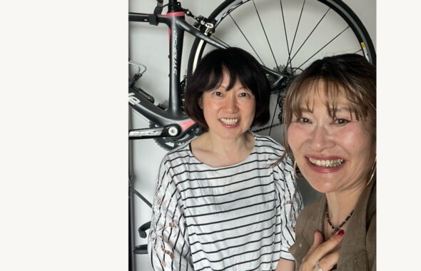 自転車女子と一緒におしゃれを更新する時間