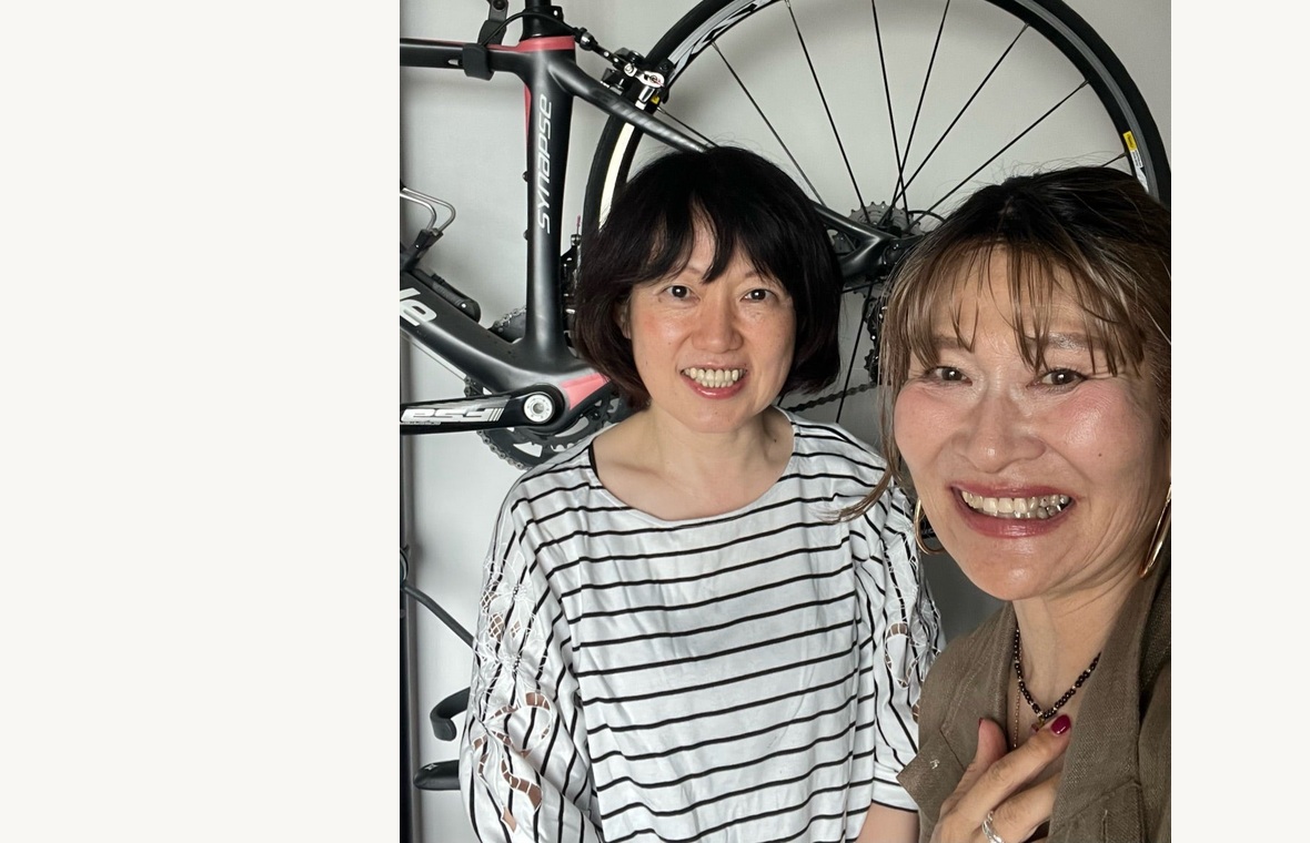 自転車女子と一緒におしゃれを更新する時間